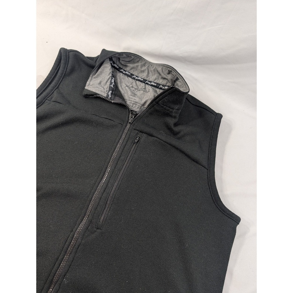 Wrangler George Strait Knit Vest Men's Large Black‎ Full Zip-Up Western Pockets